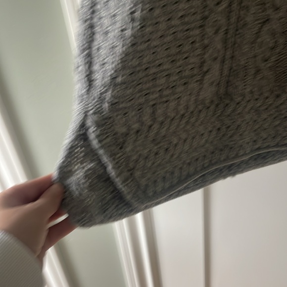 Long gray Aran sweater large - Picture 4 of 8